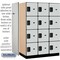 Salsbury Industries 4 Tier Designer Locker, 54"Wx76"Hx24"D, 12 Door, Gray 18-24364GRY - alternate 3